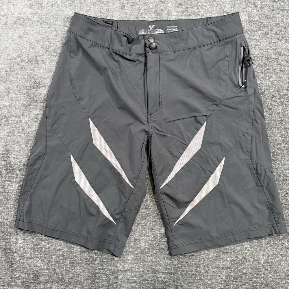 Fox Racing Activewear Men's Shorts Size 34 Black & Gray‎ MTB Riding Athletic